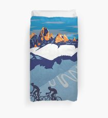 Giro D' Italia Retro Passo Dello Stelvio Cycling Poster Duvet Cover