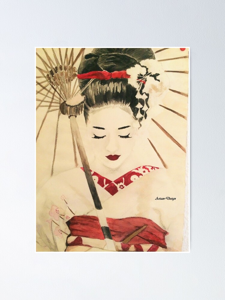 "Geisha" Poster By Artsan-Design | Redbubble