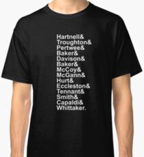 The Doctors - Hartnell to Whittaker Classic T-Shirt