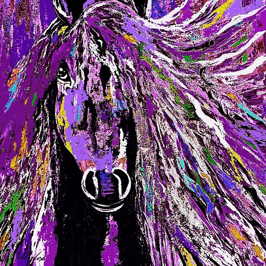 " Horse Purple" Posters by Saundra Myles Redbubble