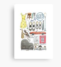 La La Land Illustration Jazz Saxophone Music Musical Metal Print