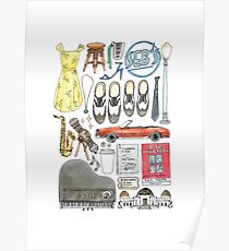 La La Land Illustration Jazz Saxophone Music Musical Poster