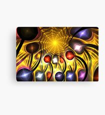 Yellow Spike Spiral Canvas Print