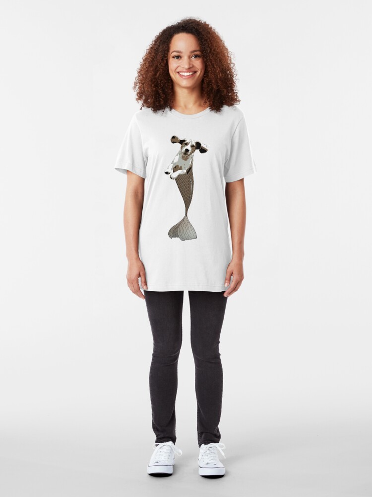 Alternate view of Biscuit the Beagle Merpup Slim Fit T-Shirt