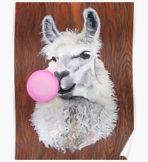 Bubblegum Dolly; the Llama Poster