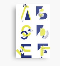 - A B C D E F - Metal Print