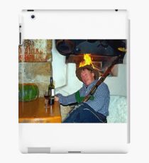 Drunk man with a rifle iPad Case/Skin