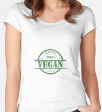 Certified 100% Vegan Women's Fitted Scoop T-Shirt
