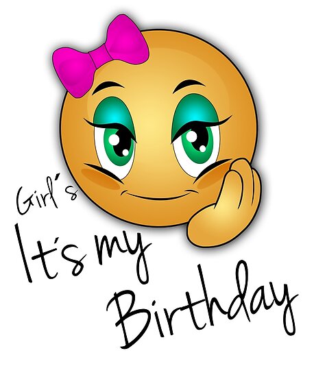 Download "Birthday little girl Emoji" Posters by Delpieroo | Redbubble