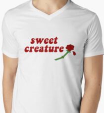 Sweet Creature Rose Design V-Neck T-Shirt
