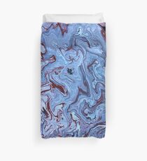 Periwinkle Abstract Acrylic Swirl Duvet Cover