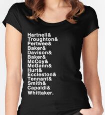 The Doctor (Hartnell - Whittaker) Women's Fitted Scoop T-Shirt