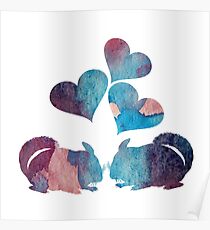 Chinchilla Love Art Poster