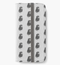 Süßer schwarzer Mops iPhone Flip-Case/Hülle/Skin