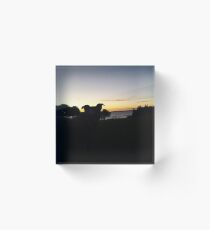 Sunset with Dog Acrylic Block