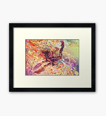 Ochaco + Izuku + (tiny) Bakugō Framed Print