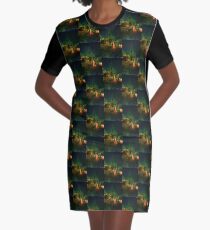 Midnight Shadows Graphic T-Shirt Dress