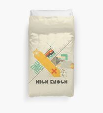 High Enough Retro art Duvet Cover