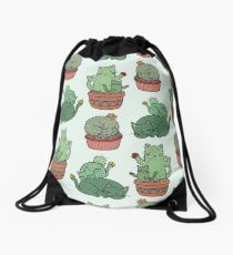 Cactus Cats Drawstring Bag