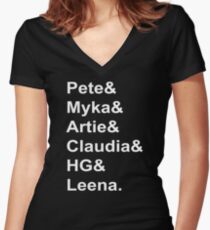 Warehouse 13 Names Women's Fitted V-Neck T-Shirt