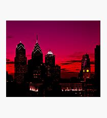 Philadelphia Skyline Sundown Photographic Print