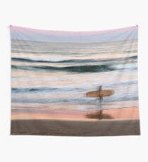 Sunset Surfer Wall Tapestry