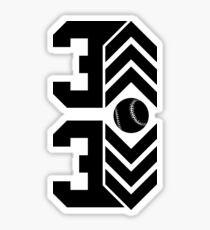 3 Up 3 Down Baseball Sticker