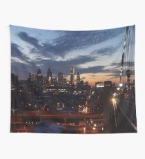 Philadelphia Skyline bei Nacht Wandbehang