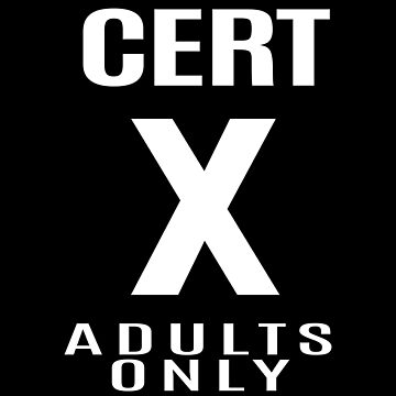 Vintage Movie Age Rating - X for restricted - Horror Movies - Sticker