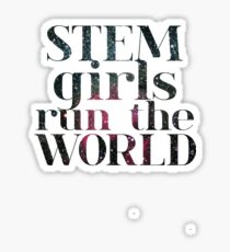 STEM Girls Run the World Sticker