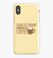 flight attendant powered by coffee iPhone Case