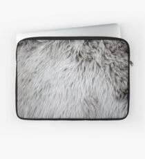 Funda para portátil Primer plano de piel sintética gris