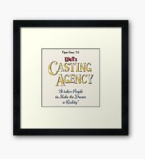 Walt's Casting Agency Framed Print