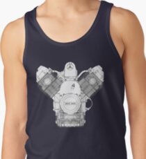 90° V-twin Longitudinal Crankshaft Moto Guzzi Engine Tank Top