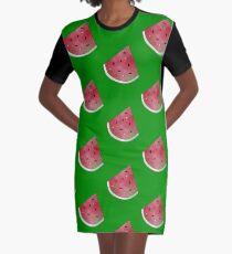 Watermelon Pattern Graphic T-Shirt Dress