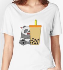 Panda + Boba Women's Relaxed Fit T-Shirt