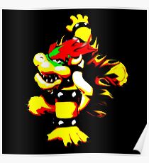 Flaming Bowser Poster