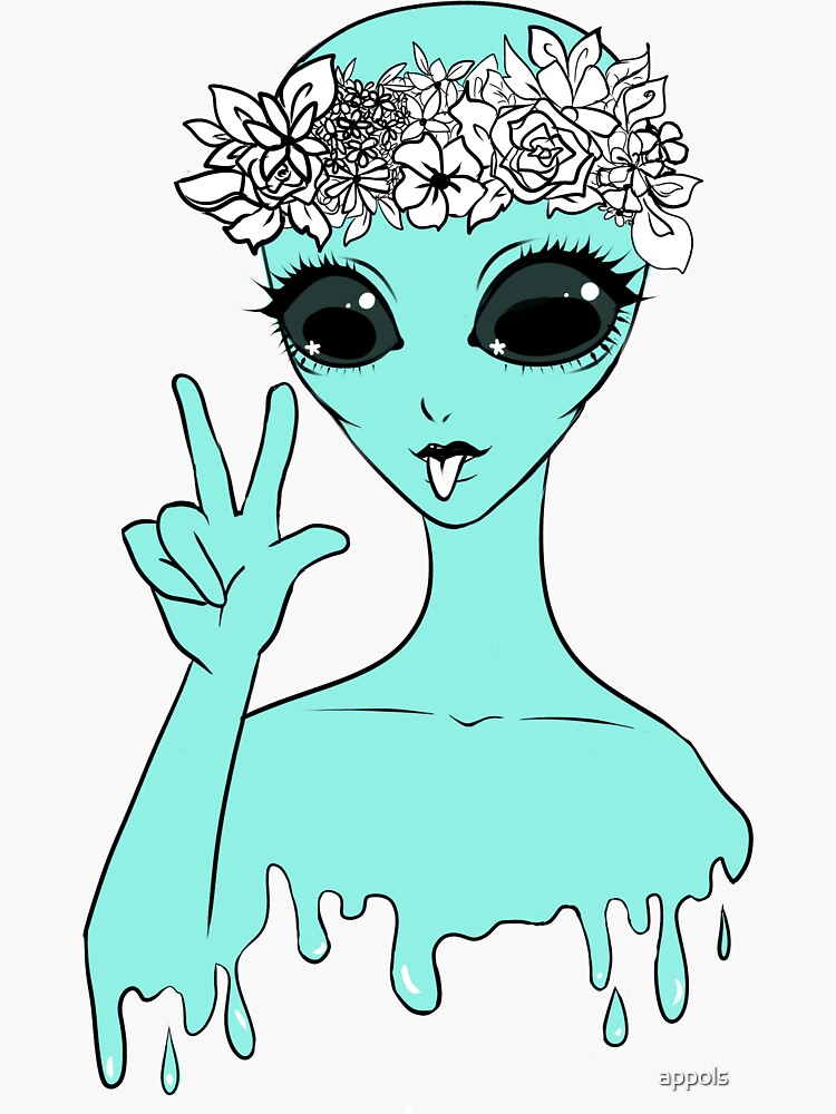 Aesthetic Alien Stickers By Appols Redbubble