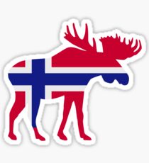 Moose elk norway Sticker