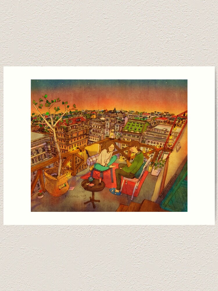 Alternate view of A fun talk Art Print