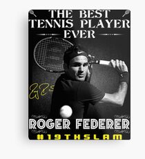 Lienzo metálico Roger Federer, el mejor tenista