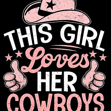 MagikTees This Girl Loves Her Cowboys Football Women's T-Shirt