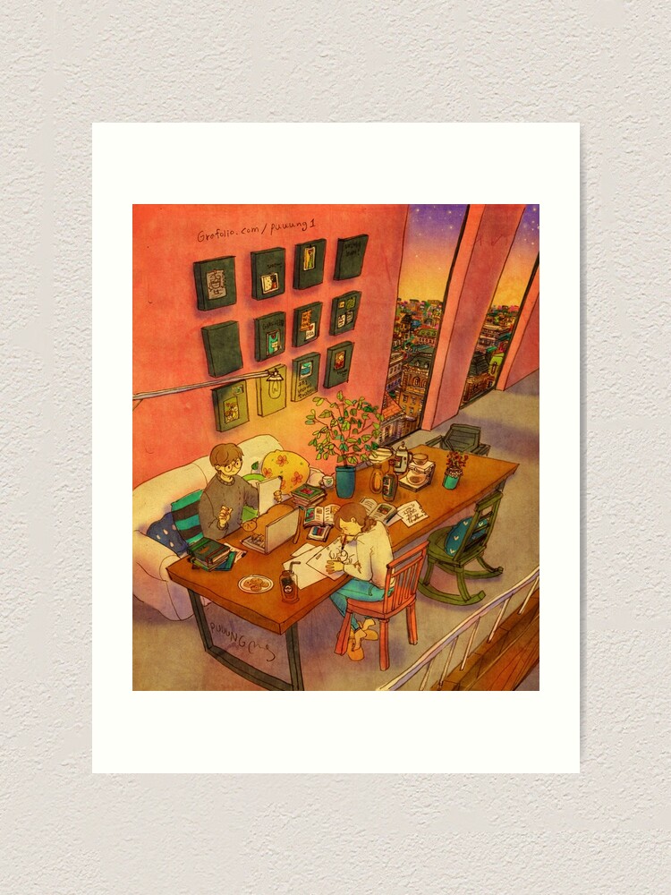 Alternate view of Busy day Art Print