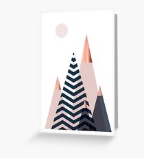 Skandinavische Berge Grußkarte