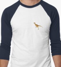 Velociraptor Math - Funny Dinosaur Velocity Formula Men's Baseball ¾ T-Shirt