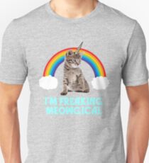 Niedlicher Katzen-Entwurf, Katzen-Einhorn, Katzen-Kleid, Katzenzubehör. Unisex T-Shirt
