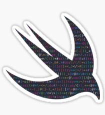 ASCII Swift (Dark Version, Large Font Size) Sticker