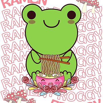 Cute and Kawaii Frog Eating Ramen Noodles Bowl. Adorable Cartoon Frogs to  make you smile. Chibi Frogs that are the Coolest of the Animal Kingdom.