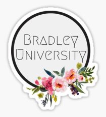 Bradley University Floral sticker Sticker