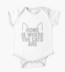 home is where the cats are - with ears One Piece - Short Sleeve